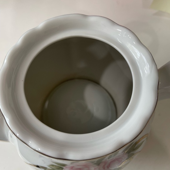 Lefton 50th Anniversary musical Teapot flowers with with gold trim - Picture 5 of 5